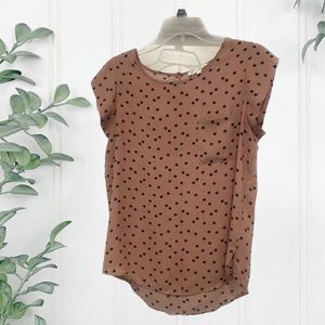 Sweet Rain Pink Blush Kitty Cat Print Blouse Large